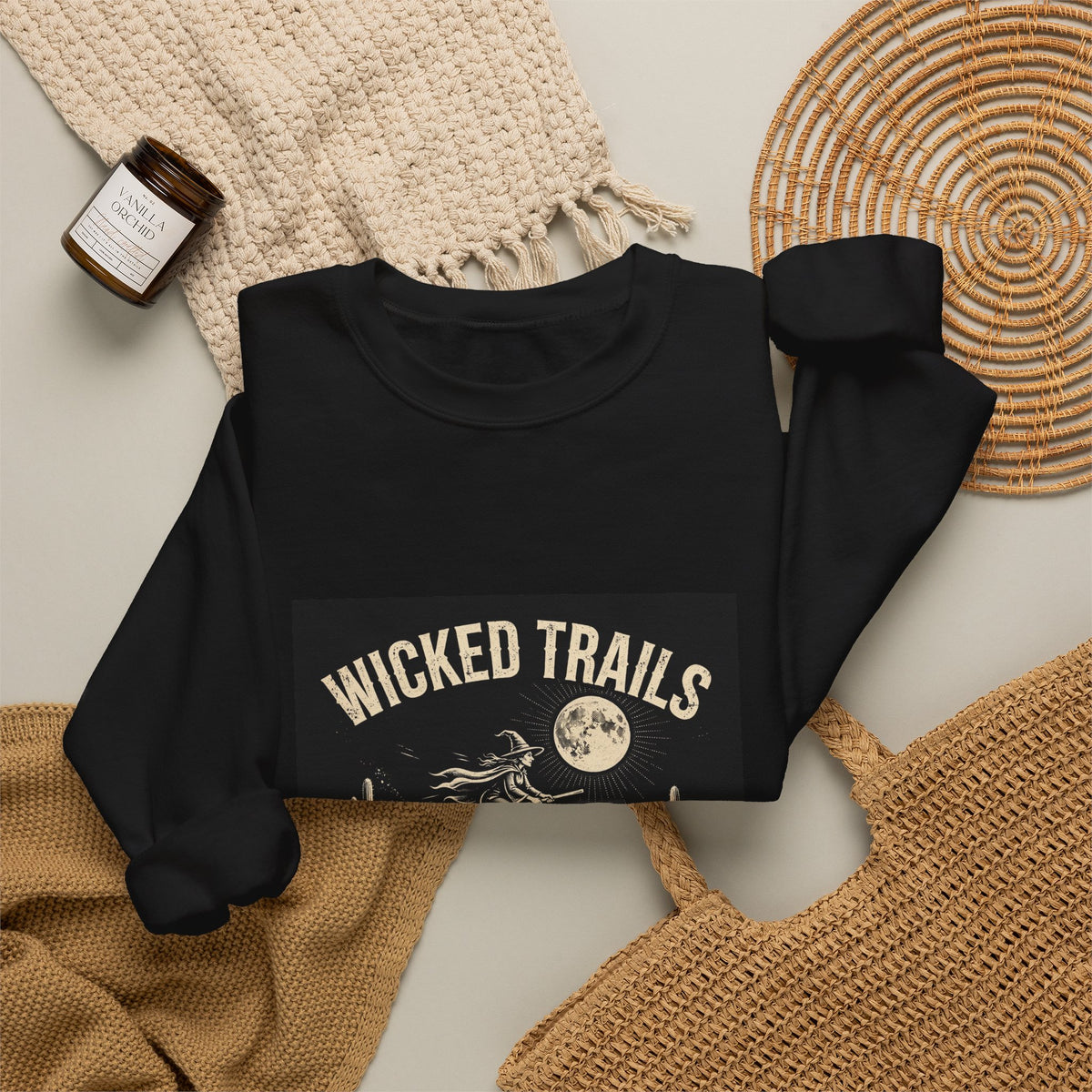 Wicked Trails Halloween Sweatshirt | Spooky Camping Crewneck