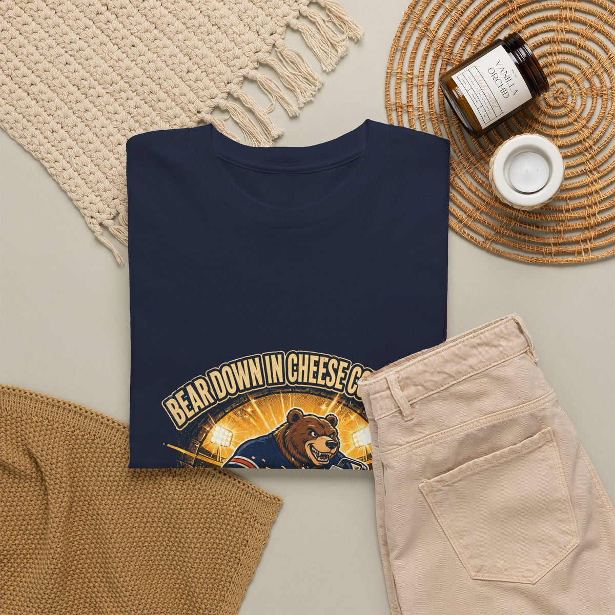 Bear Down in Cheese Country T-Shirt | Retro Football Game Day Tee