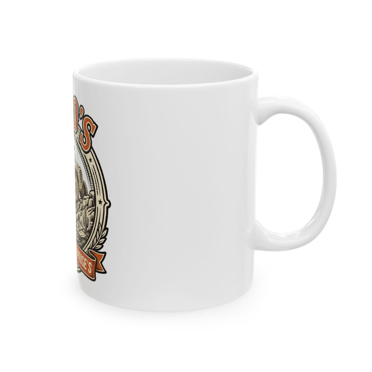 Bobo's Custom's Enterprise Logo Mug | Brand Badge Coffee Mug