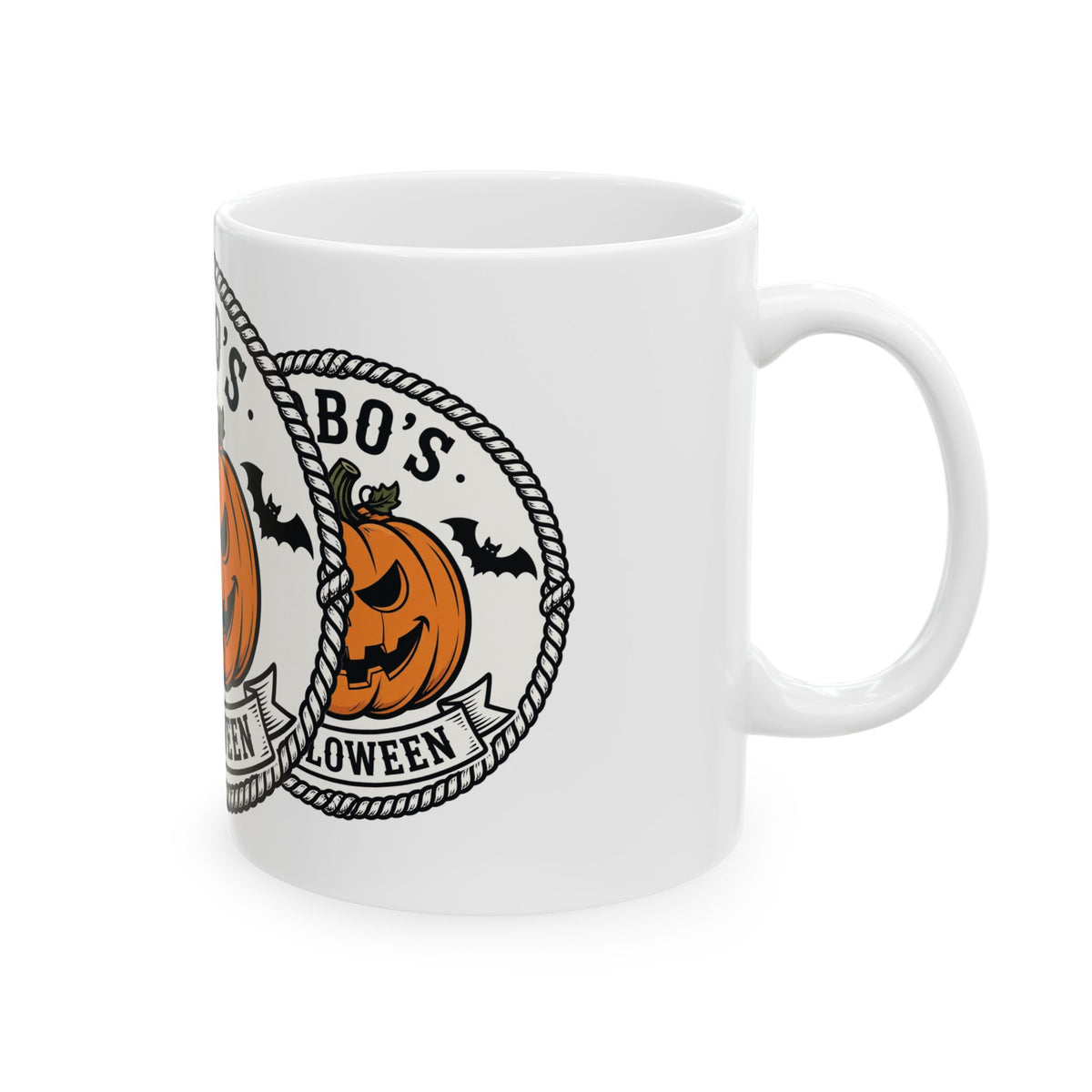 Bobo's Halloween Coffee Mug | Spooky Badge Ceramic Mug