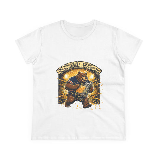 Bear Down in Cheese Country T-Shirt | Retro Football Game Day Tee