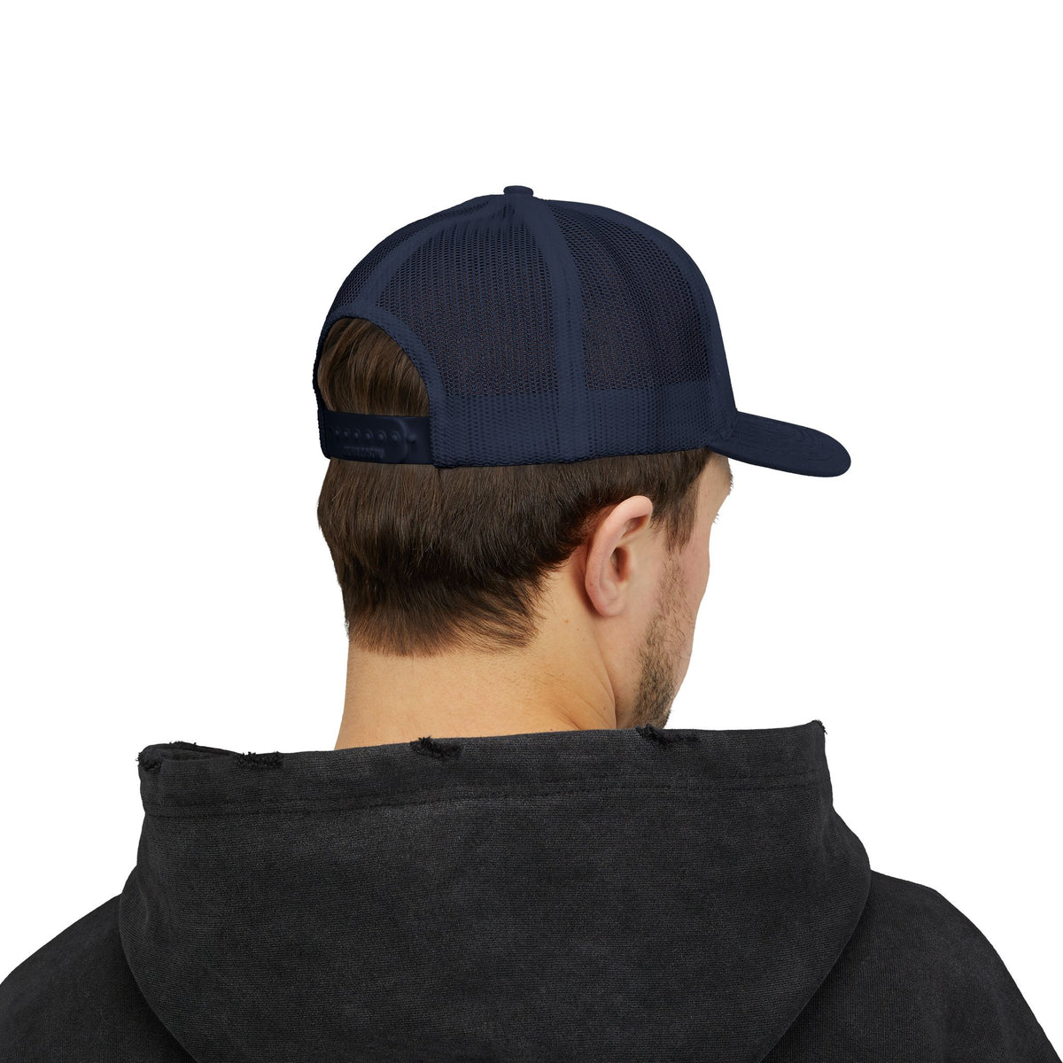 Bobo's Trucker Hat | Embroidered SXS Badge Cap — Navy