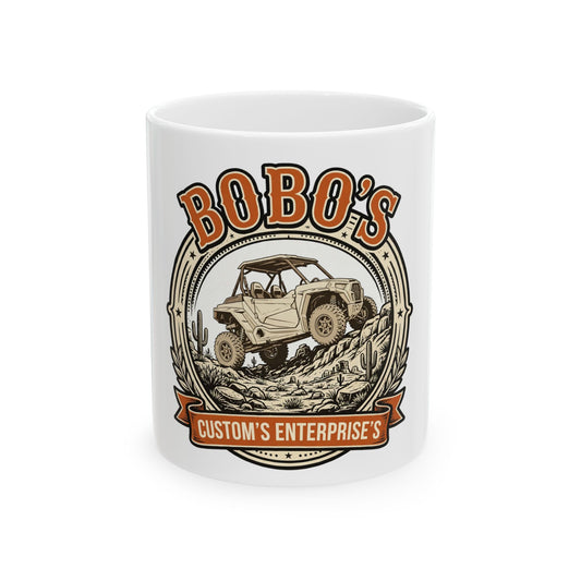 Bobo's Custom's Enterprise Logo Mug | Brand Badge Coffee Mug