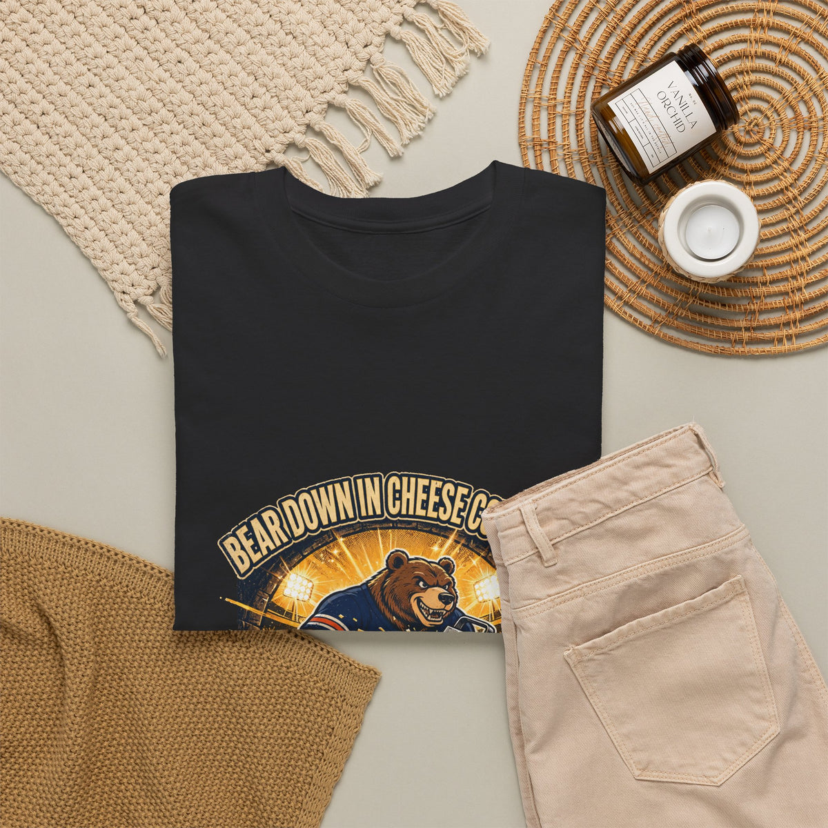 Bear Down in Cheese Country T-Shirt | Retro Football Game Day Tee