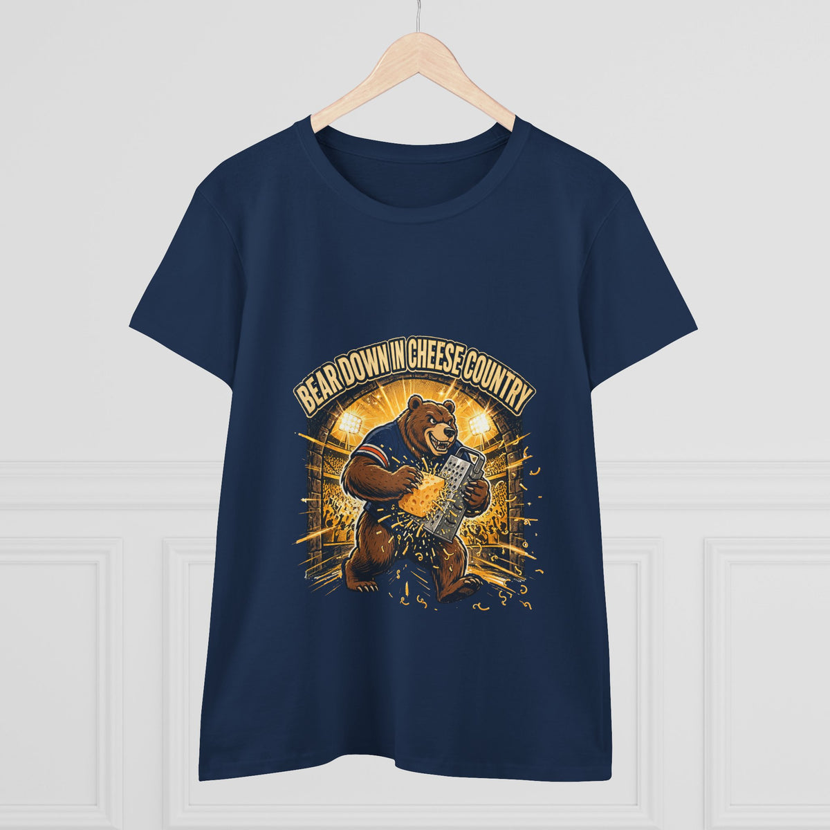 Bear Down in Cheese Country T-Shirt | Retro Football Game Day Tee
