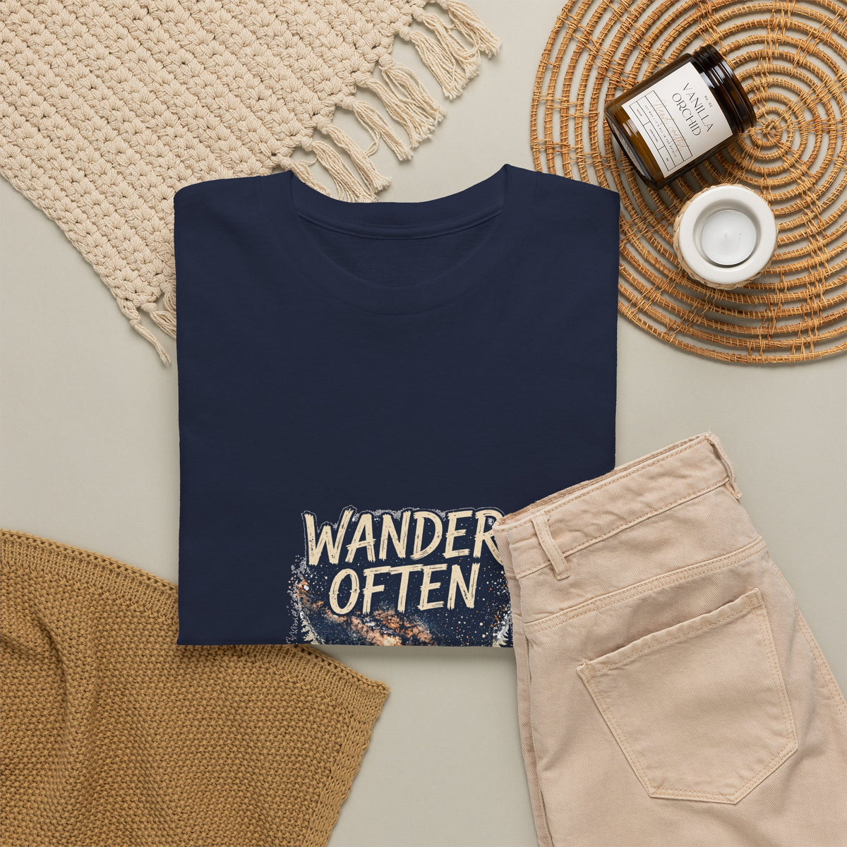 Wander Often Camping T-Shirt | Tent Under Stars Tee
