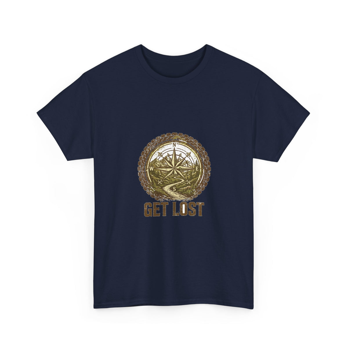 Get Lost Compass T-Shirt | Tire Tread Adventure Tee
