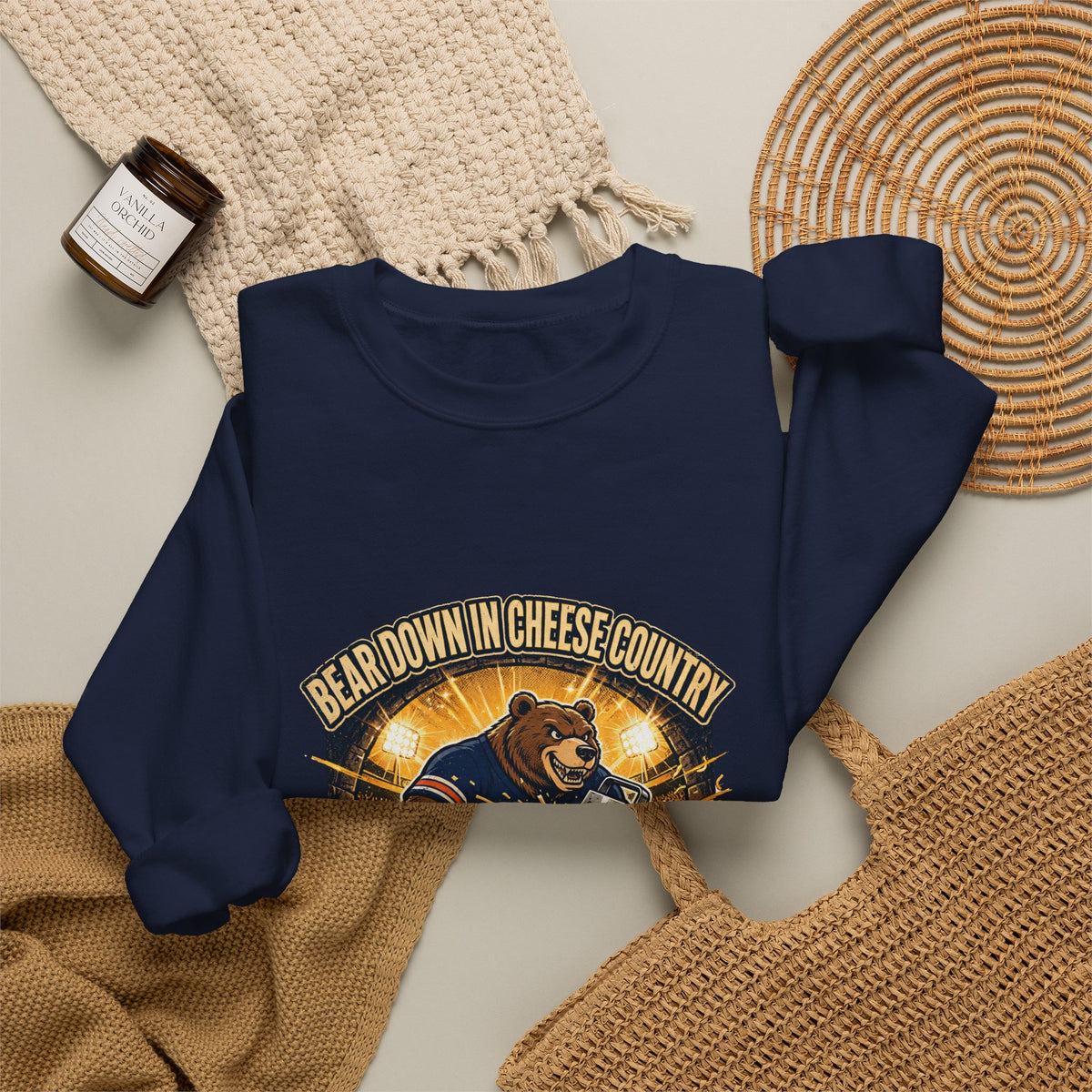 Bear Down in Cheese Country Sweatshirt | Retro Football Game Day Crewneck
