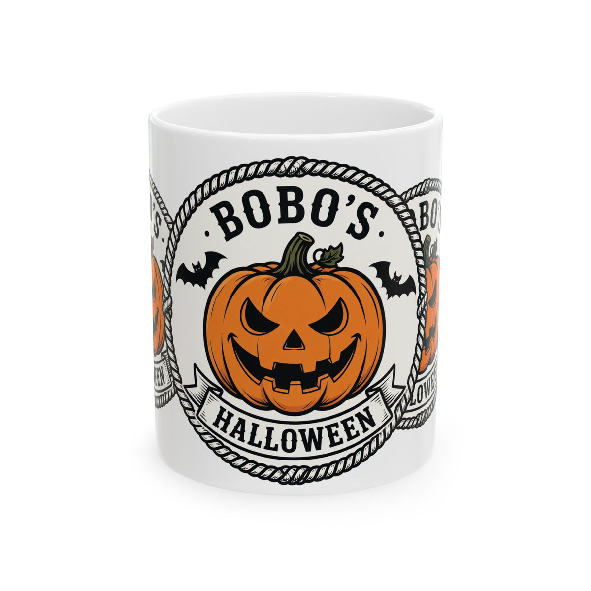 Bobo's Halloween Coffee Mug | Spooky Badge Ceramic Mug