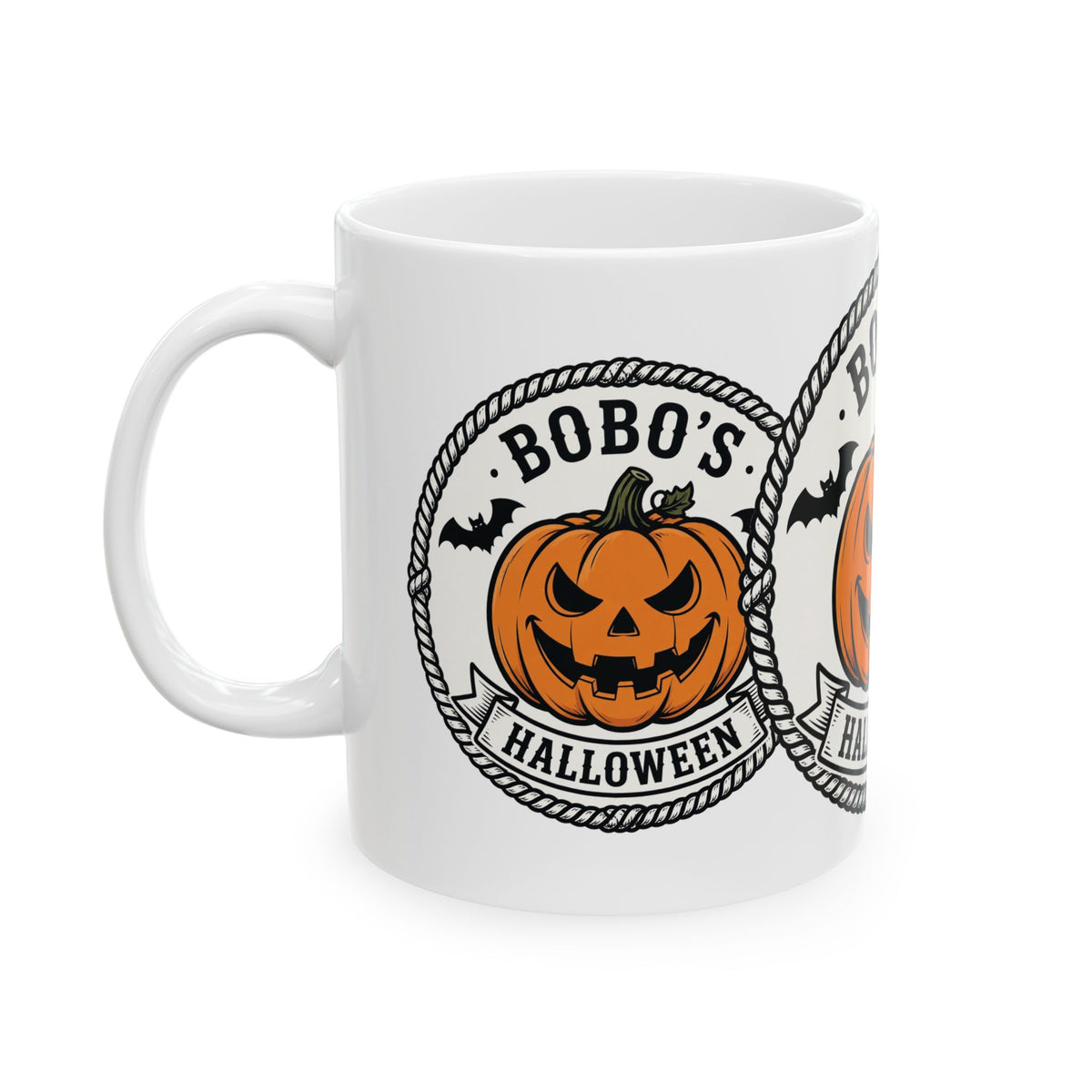 Bobo's Halloween Coffee Mug | Spooky Badge Ceramic Mug